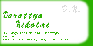 dorottya nikolai business card